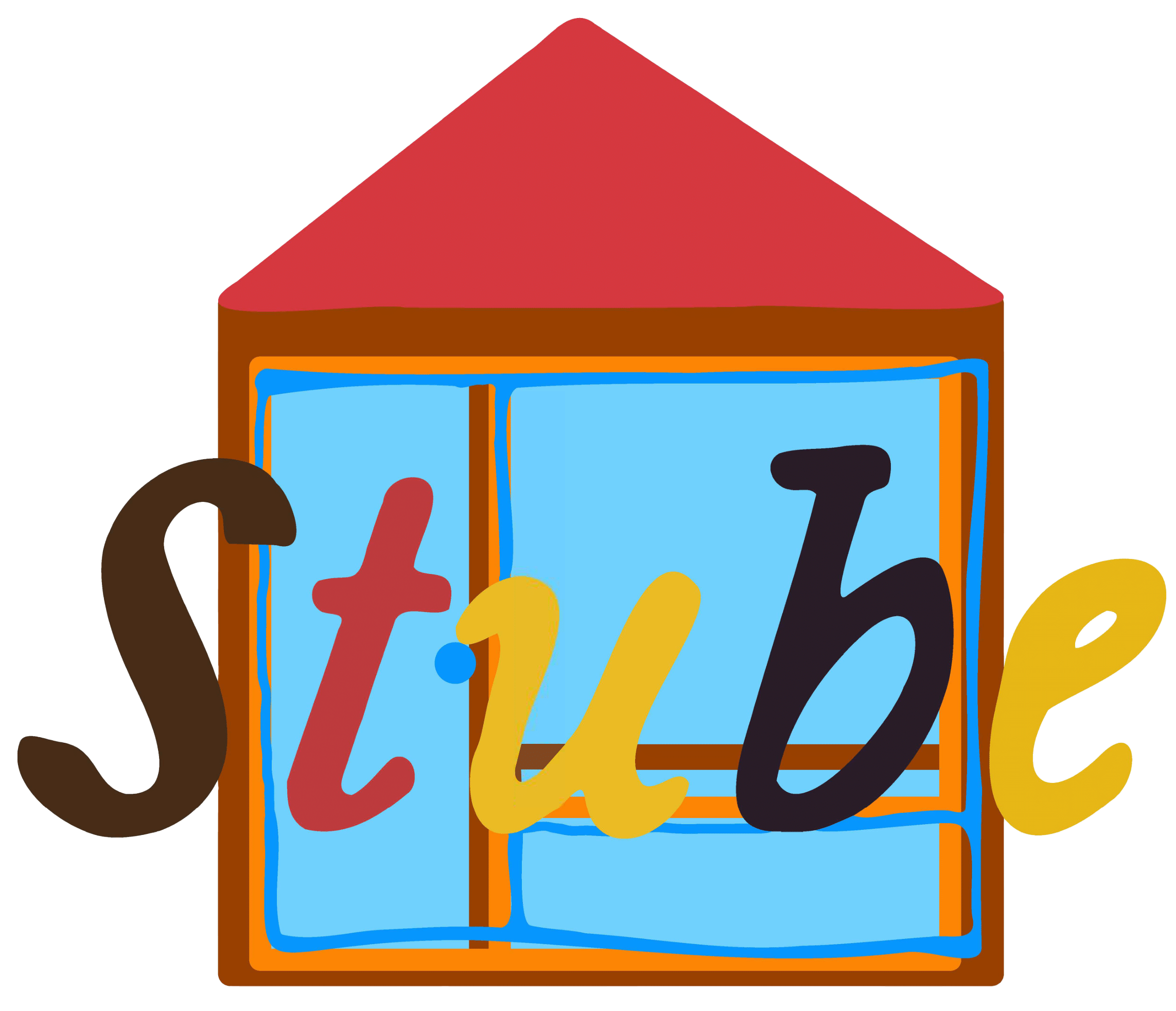 Logo der Stube Köln in Blau, Rot, Gelb, Braun und Schwarz.